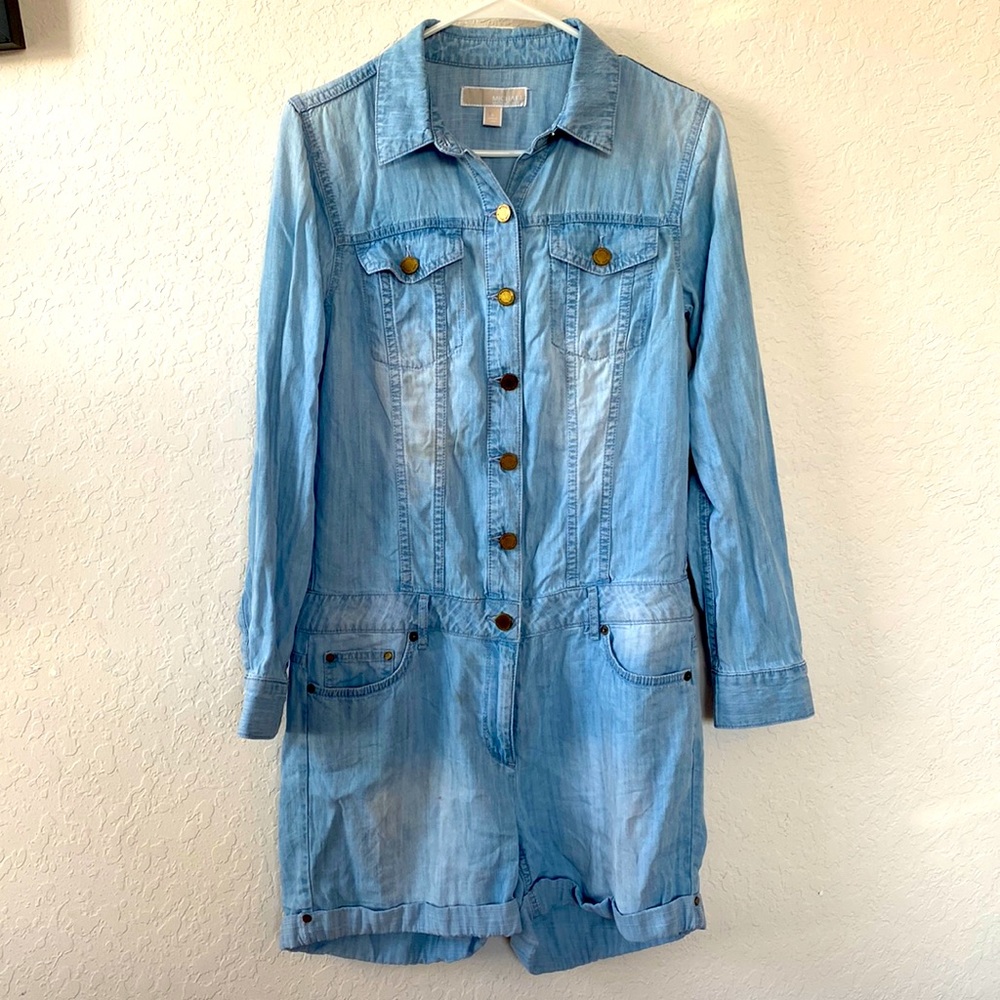 Michael Kors Jean Long sleeve short romper